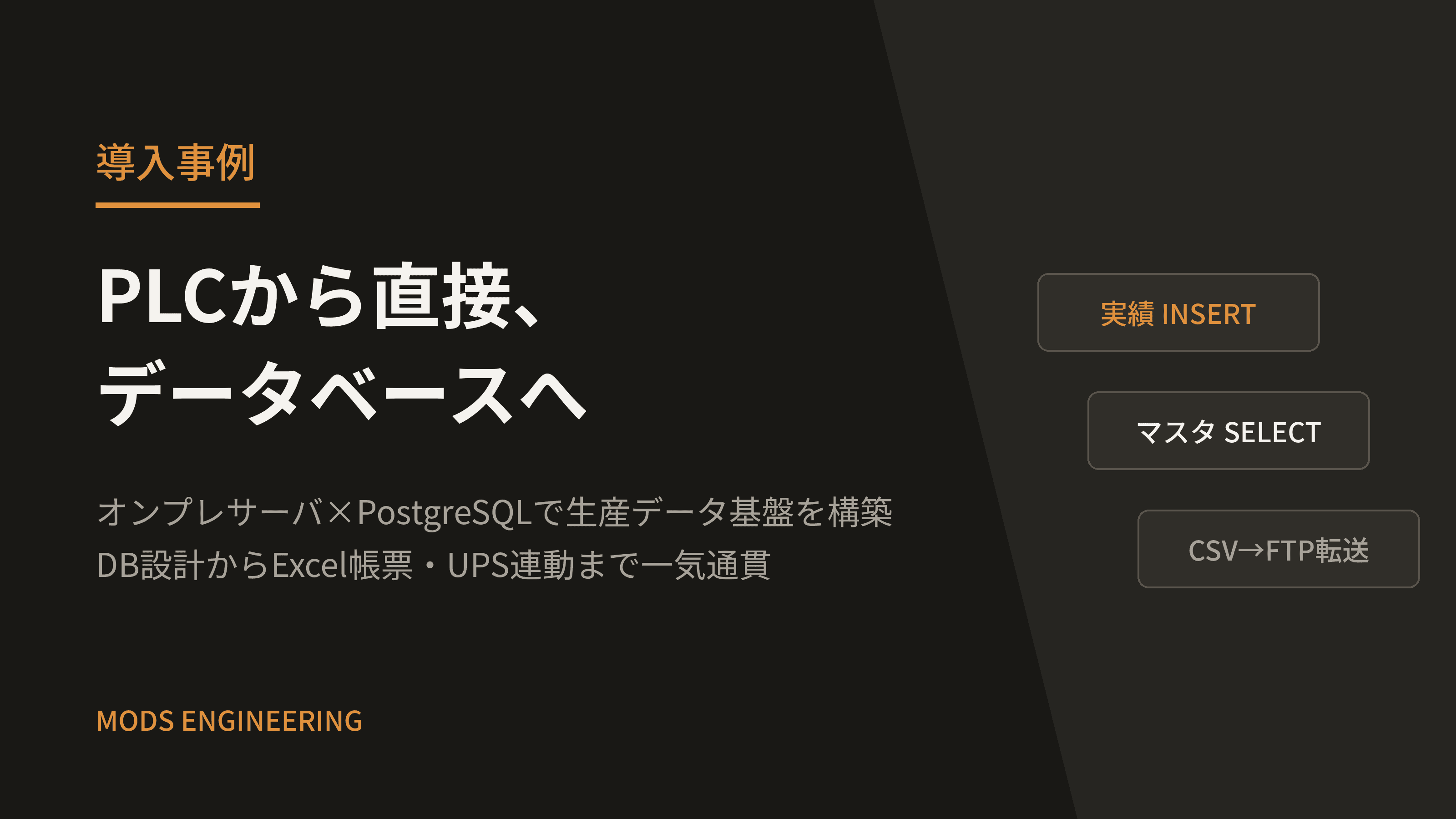 製造ラインの生産データ基盤をオンプレで構築 ― KV-Xシリーズ/KV-8000×PostgreSQL直結