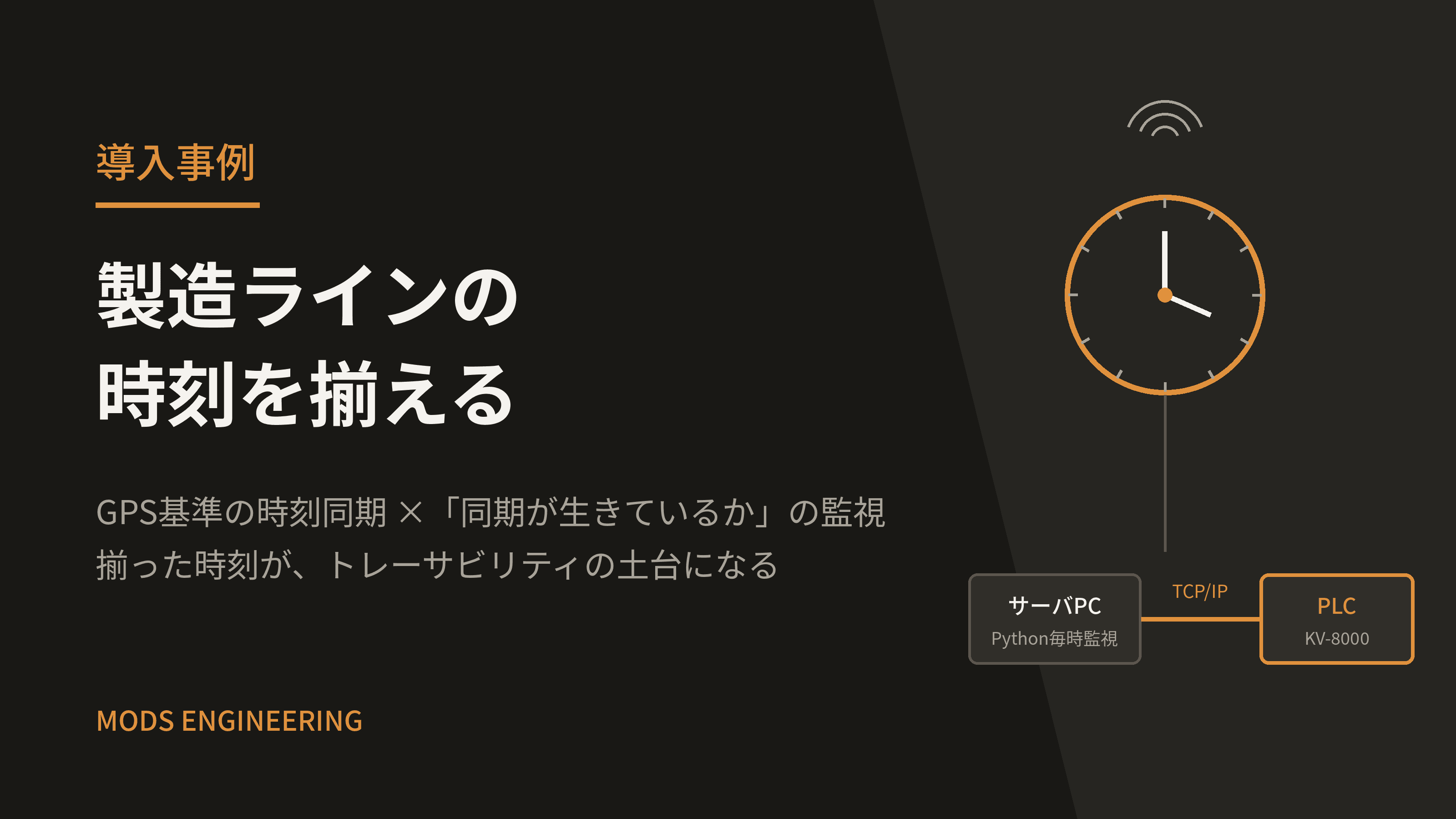 製造ラインの時刻を揃える ― GPS基準の時刻同期と、「同期が生きているか」を監視する仕組み