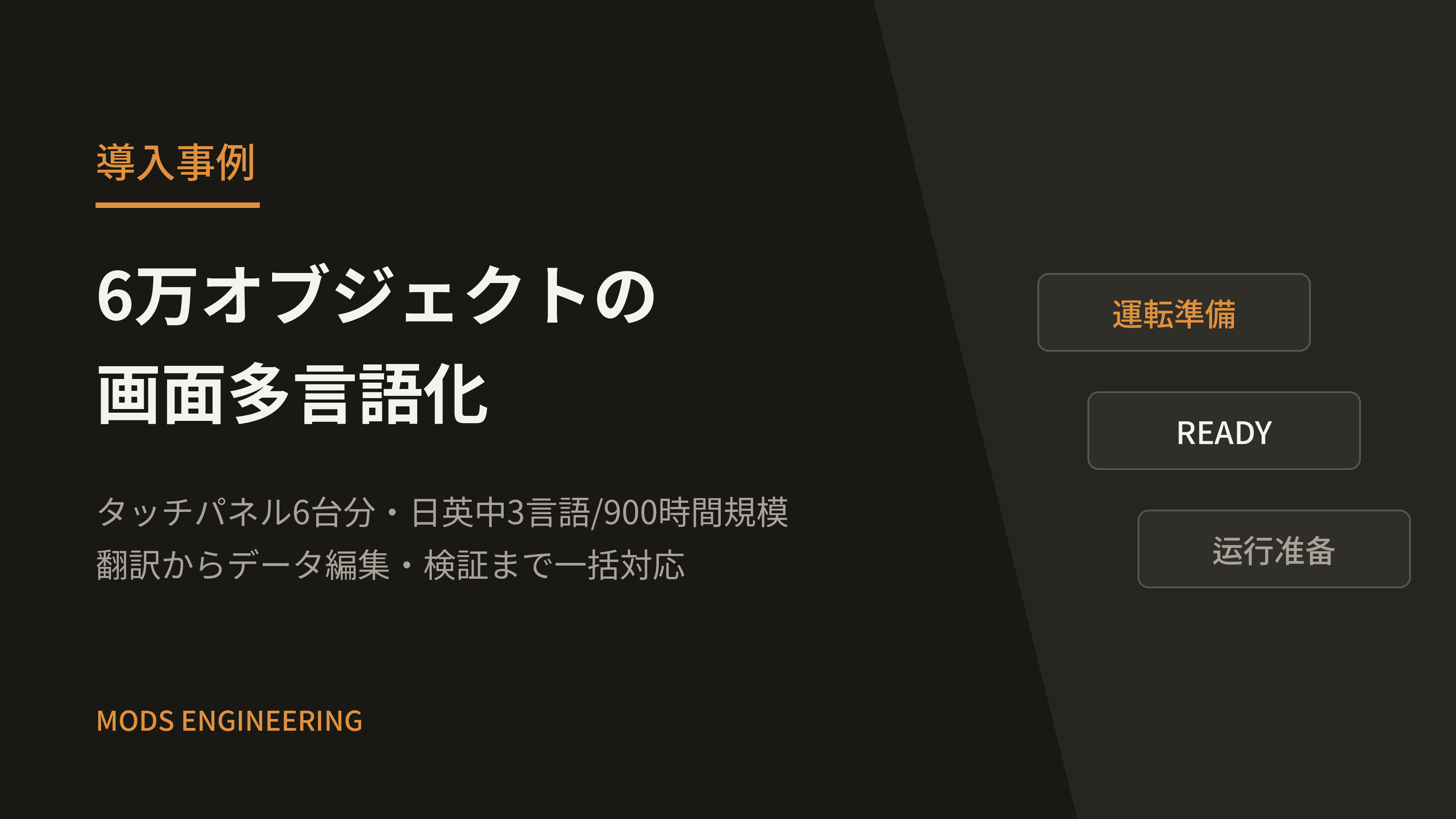装置群6台・60,400オブジェクトの画面多言語化 ― KEYENCE VT5 × 翻訳工程設計